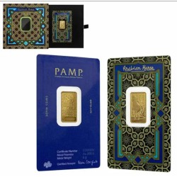 سبيكة الخيل العربي التراثيه السويسرية مع برواز  5 غرام