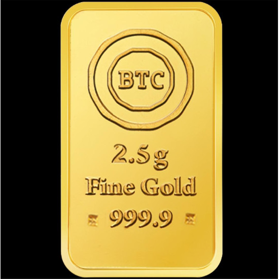 سبيكة باب الكعبة 2.5 غرام بي تي سي عيار 24 نقاوة 999.9