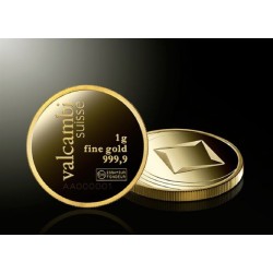 سبيكه ذهب سويسريه دائريه فالكامبي 1 غرام   سبيكه ذهب سويسريه دائريه فالكامبي 1 غرام