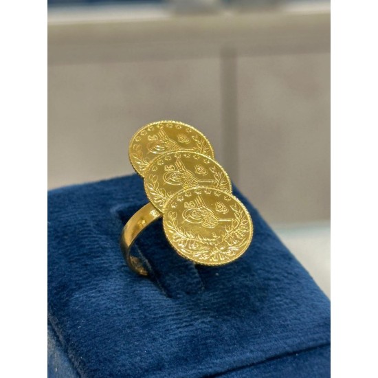 خاتم ربع ليرة اصلي عيار 22 وزن : 9.25 غرام خاتم ربع ليرة اصلي عيار 22 وزن : 9.25 غرام