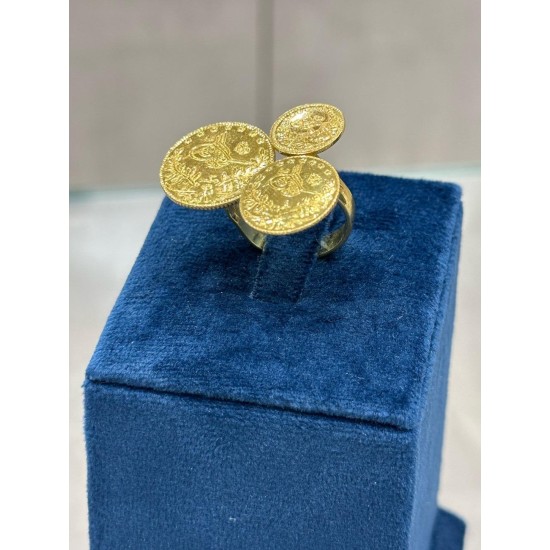خاتم الليرات الاصليه ذهب عيار 22 - وزن : 10.14غرام خاتم الليرات الاصليه ذهب عيار 22 - وزن : 10.14غرام