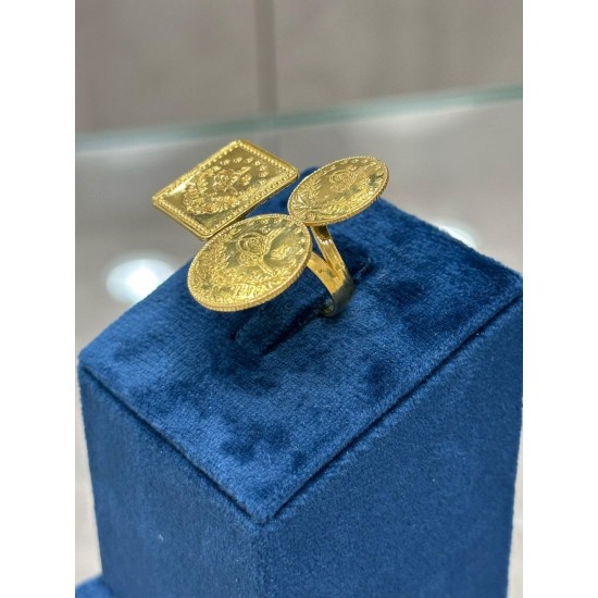 خاتم الليرات الاصليه ذهب عيار 22 - وزن : 12.97 غرام خاتم الليرات الاصليه ذهب عيار 22 - وزن : 12.97 غرام